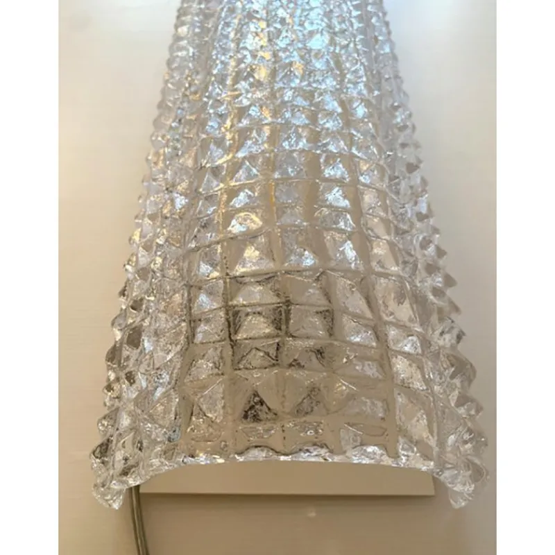 Pamono Crocodile Transparent Murano Glass Wall Sconces by Simoeng, Set of 2> Wall Lights & Sconces