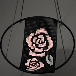 Clearance Pamono Cross Stitch Hanging Swing Chair from Studio Stirling