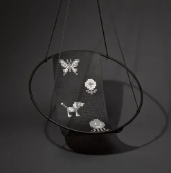 Clearance Pamono Cross Stitch Hanging Swing Chair from Studio Stirling