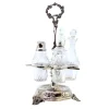 Pamono Cruet Set with Silver Structure and Mustard Bowl with Salt and Pepper Shaker, Set of 5> Bottles, Carafes & Jugs