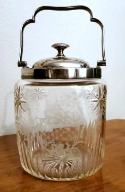 Pamono Crystal and Silver-Plated Ice Bucket with Lid from Mappin & Brothers> Ice Buckets & Wine Coolers
