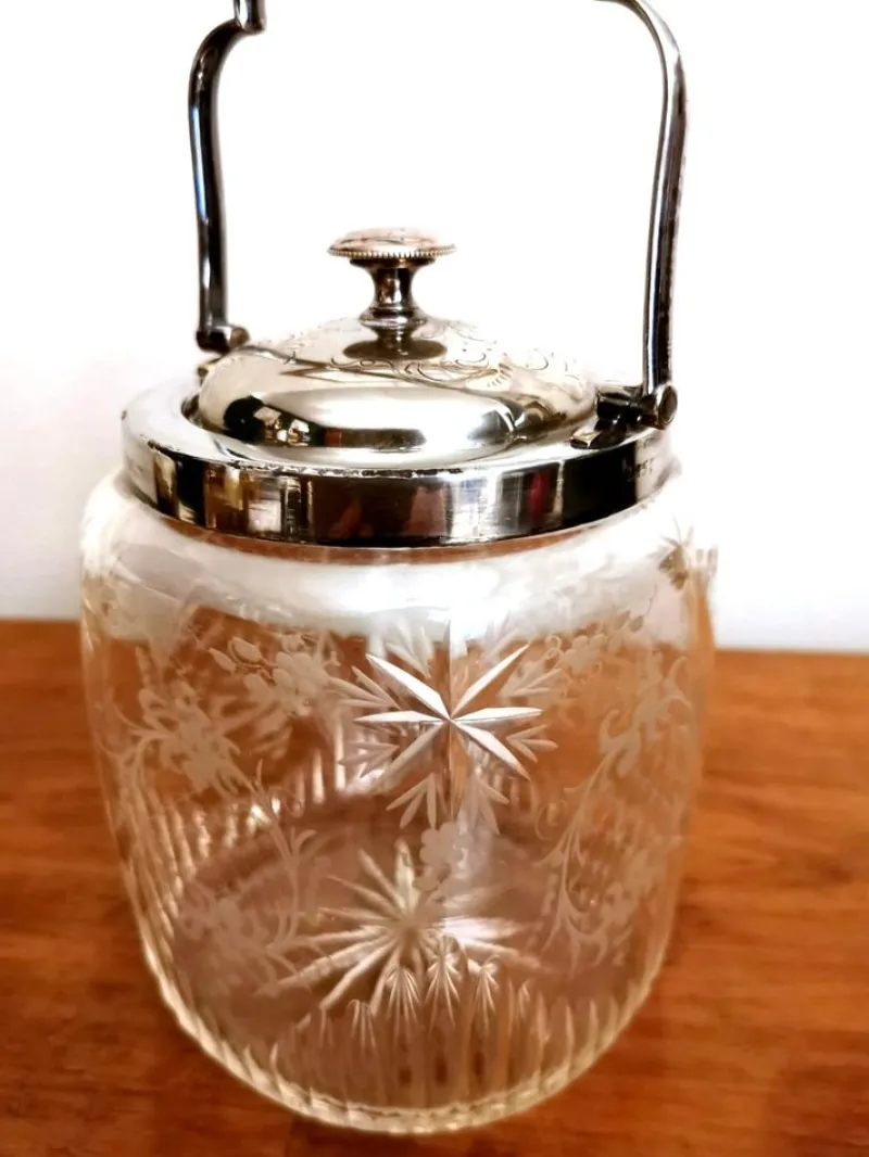 Pamono Crystal and Silver-Plated Ice Bucket with Lid from Mappin & Brothers> Ice Buckets & Wine Coolers