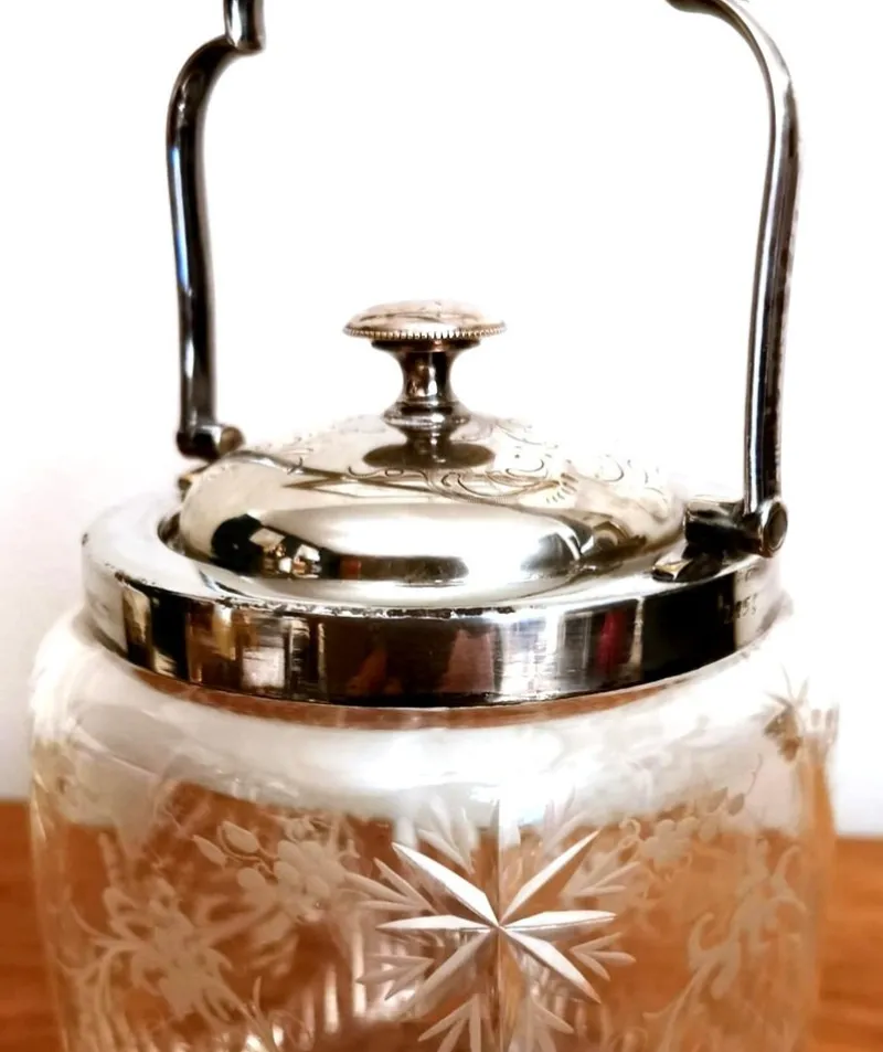 Pamono Crystal and Silver-Plated Ice Bucket with Lid from Mappin & Brothers> Ice Buckets & Wine Coolers