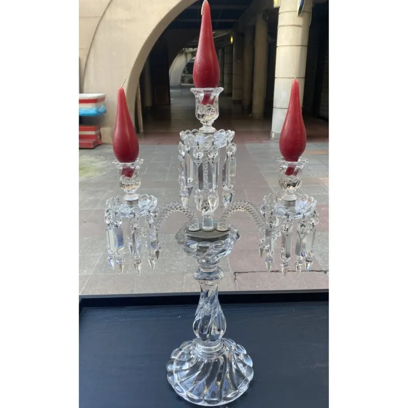 Pamono Crystal Candleholder from Baccarat