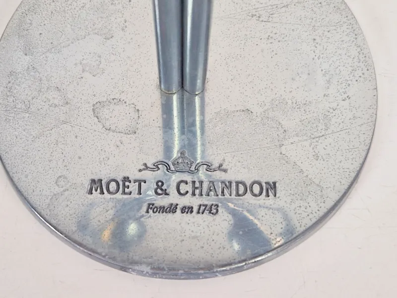 Clearance Pamono Crystal Champagne Flutes in Holder by Philippe Di Meo for Moët & Chandon, 1980s, Set of 2