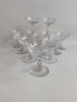 Discount Pamono Crystal Champagne Glasses from Baccarat, 1920s, Set of 12