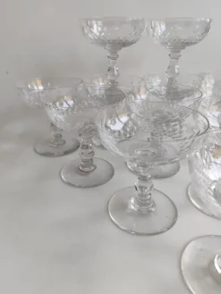 Discount Pamono Crystal Champagne Glasses from Baccarat, 1920s, Set of 12