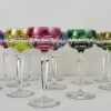Hot Pamono Crystal Colored Wine Glasses from Val Saint Lambert, 1960s, Set of 6