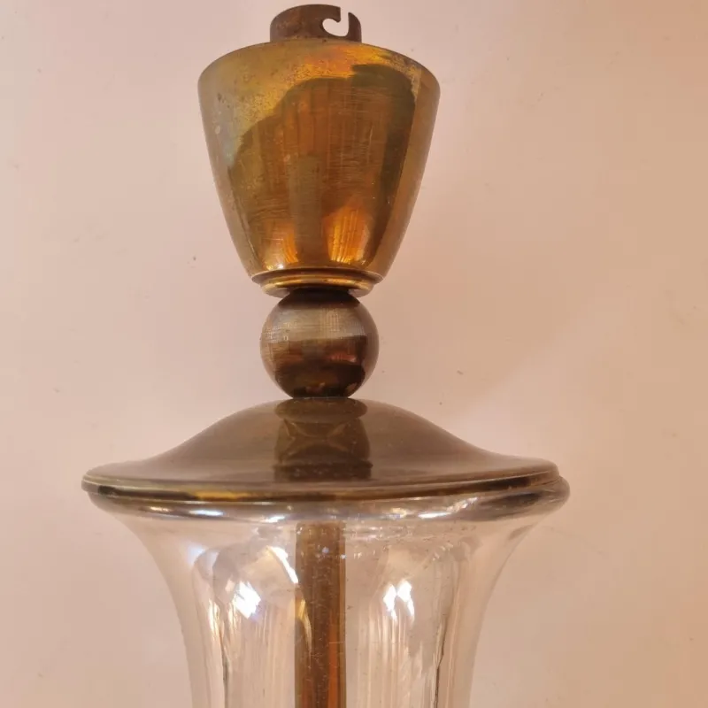 Pamono Crystal Desk Lamp in the style of St. Louis, 1890s> Table Lamps