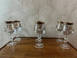 Pamono Crystal Glasses, 1950, Set of 6> Glassware