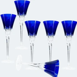 Pamono Crystal Glasses from Ajka, Hungary, 1960s, Set of 6