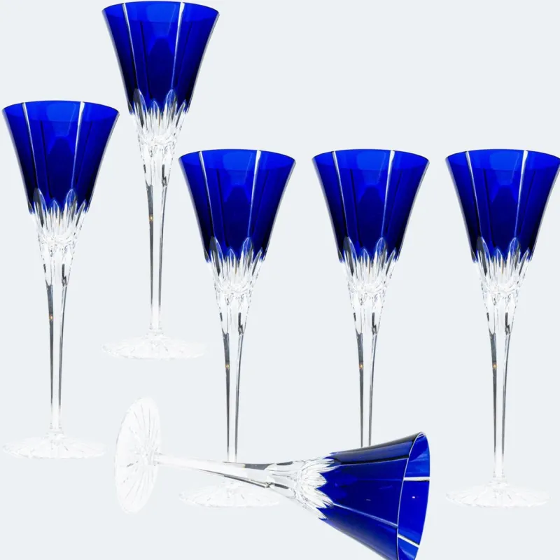 Pamono Crystal Glasses from Ajka, Hungary, 1960s, Set of 6