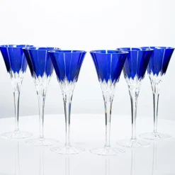 Pamono Crystal Glasses from Ajka, Hungary, 1960s, Set of 6