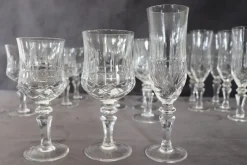 Clearance Pamono Crystal Glasses, 1970s, Set of 18