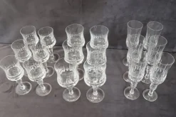 Clearance Pamono Crystal Glasses, 1970s, Set of 18