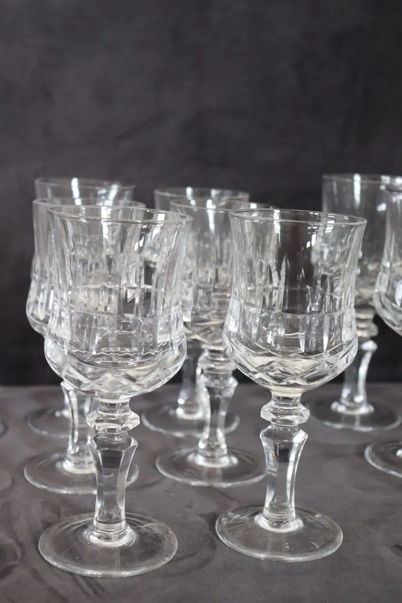 Clearance Pamono Crystal Glasses, 1970s, Set of 18