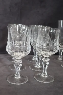 Clearance Pamono Crystal Glasses, 1970s, Set of 18