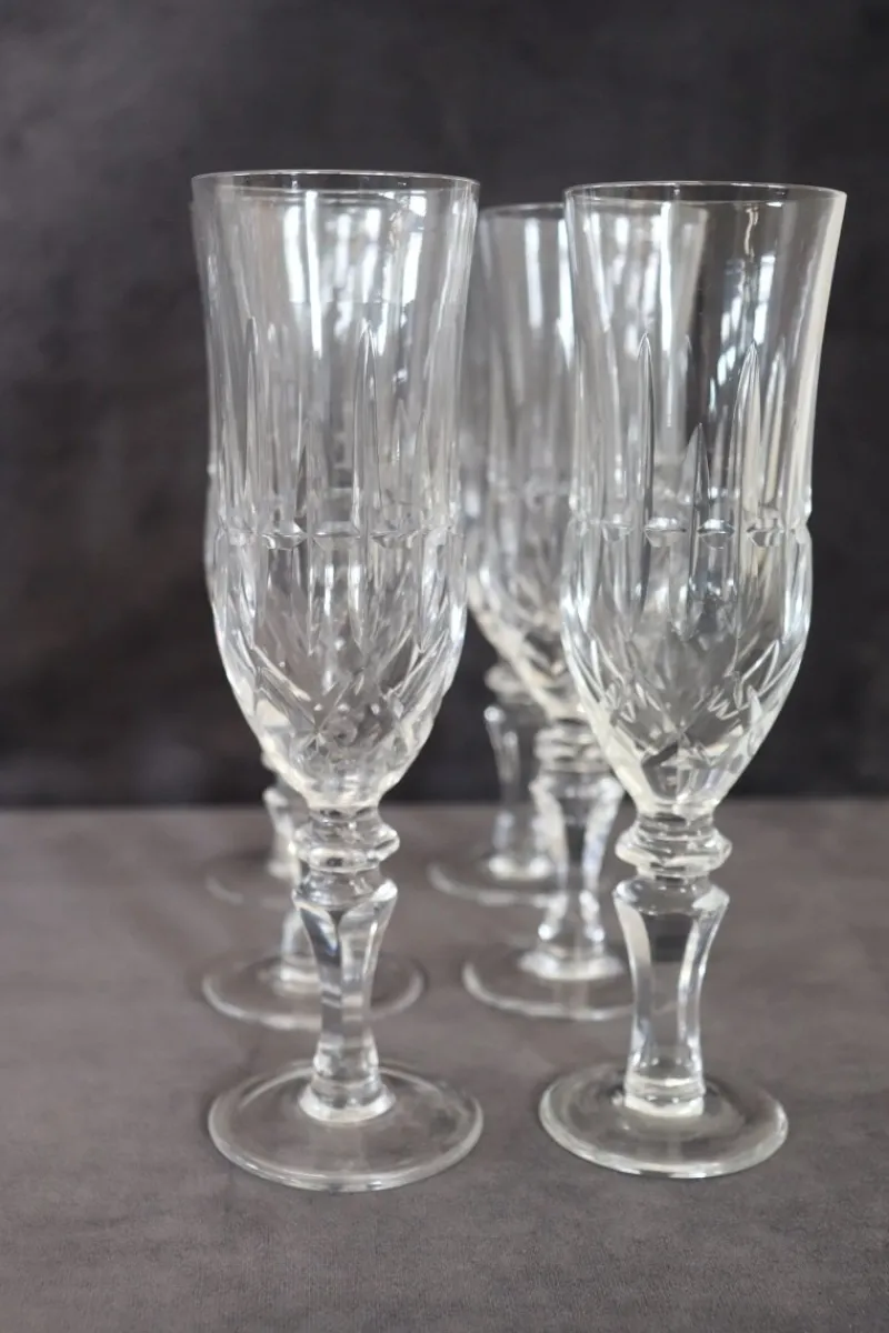 Clearance Pamono Crystal Glasses, 1970s, Set of 18