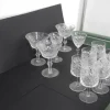 New Pamono Crystal Glasses, 1950s, Set of 12