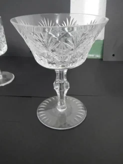 New Pamono Crystal Glasses, 1950s, Set of 12