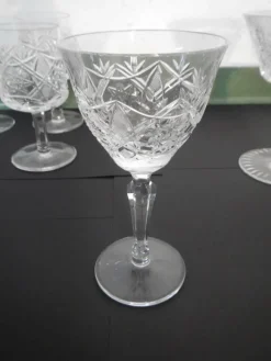 New Pamono Crystal Glasses, 1950s, Set of 12
