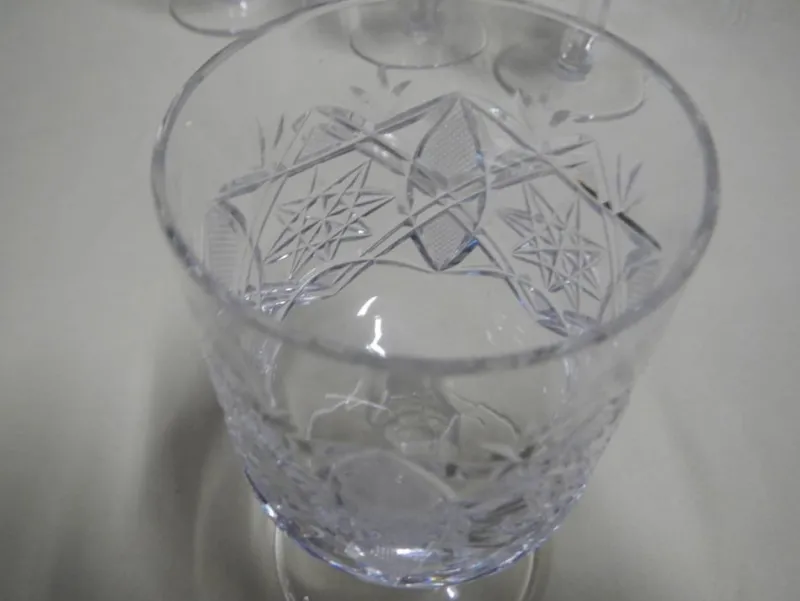 New Pamono Crystal Glasses, 1950s, Set of 12