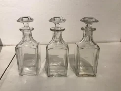 New Pamono Crystal Liquor Bottle Set by Jacques Adnet for Baccarat, Set of 4