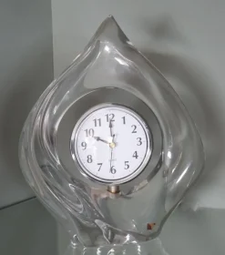 Sale Pamono Crystal Teardrop Clock by Jean Daum for Daum, 1960s