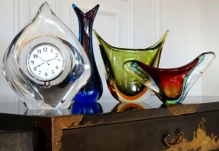 Sale Pamono Crystal Teardrop Clock by Jean Daum for Daum, 1960s