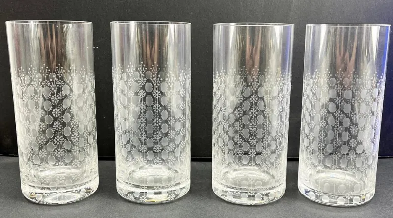 Outlet Pamono Crystal Water Glasses from Rosenthal, 1950, Set of 8