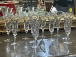 Pamono Crystal Wine Glasses of Sèvres Niagara Model, 1950s, Set of 11><noscript><img width=