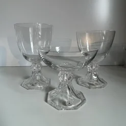 Outlet Pamono Crystal Yale Champagne, Red Wine and White Wine Glasses from Val Saint Lambert, 1970s, Set of 27