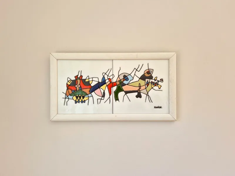 Hot Pamono César Manrique, Abstract Artwork, 1970s, Ceramic