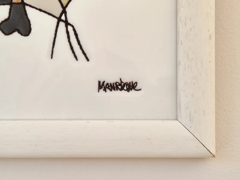 Hot Pamono César Manrique, Abstract Artwork, 1970s, Ceramic