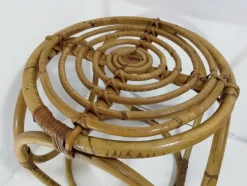 Pamono Cubic Coffee Table in Rattan, Italy, 1950s><noscript><img width=