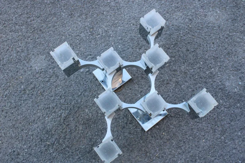 Discount Pamono Cubic Wall Lamp in Chromed Metal and Methacrylate by Gaetano Sciolari for Sciolari, 1970s