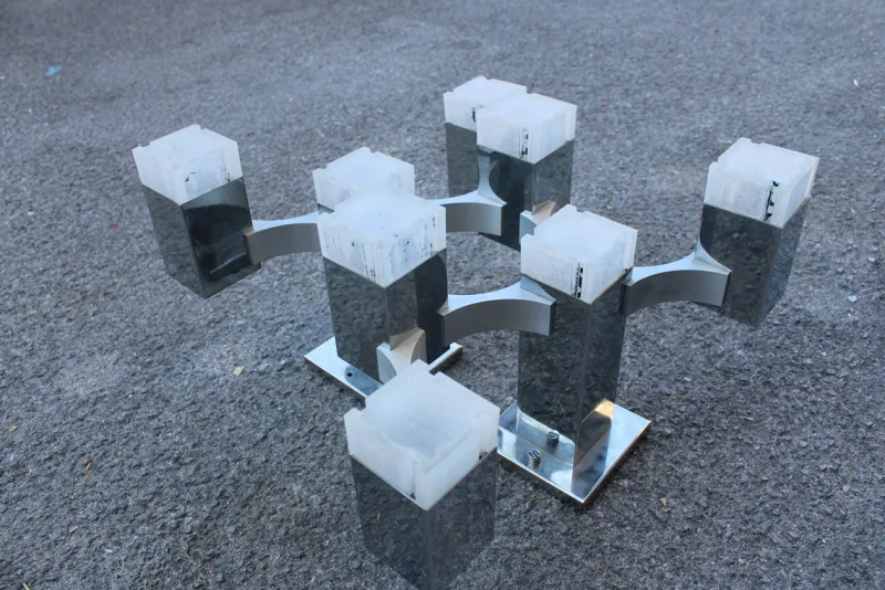 Discount Pamono Cubic Wall Lamp in Chromed Metal and Methacrylate by Gaetano Sciolari for Sciolari, 1970s