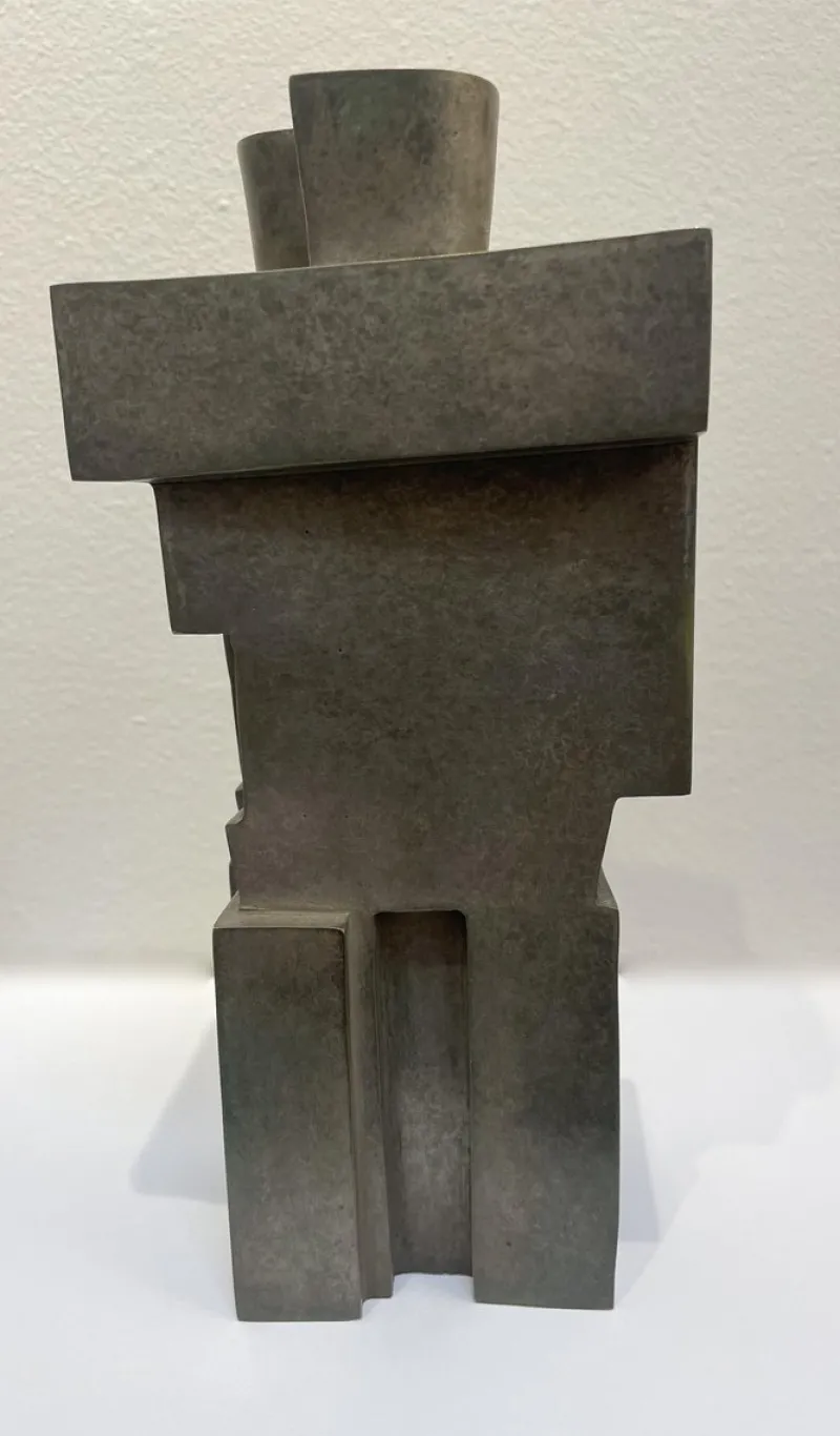 Pamono Cubist Bronze Sculpture The Twins by Willy Kessels, 1920s> Art Deco