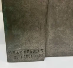 Pamono Cubist Bronze Sculpture The Twins by Willy Kessels, 1920s><noscript><img width=
