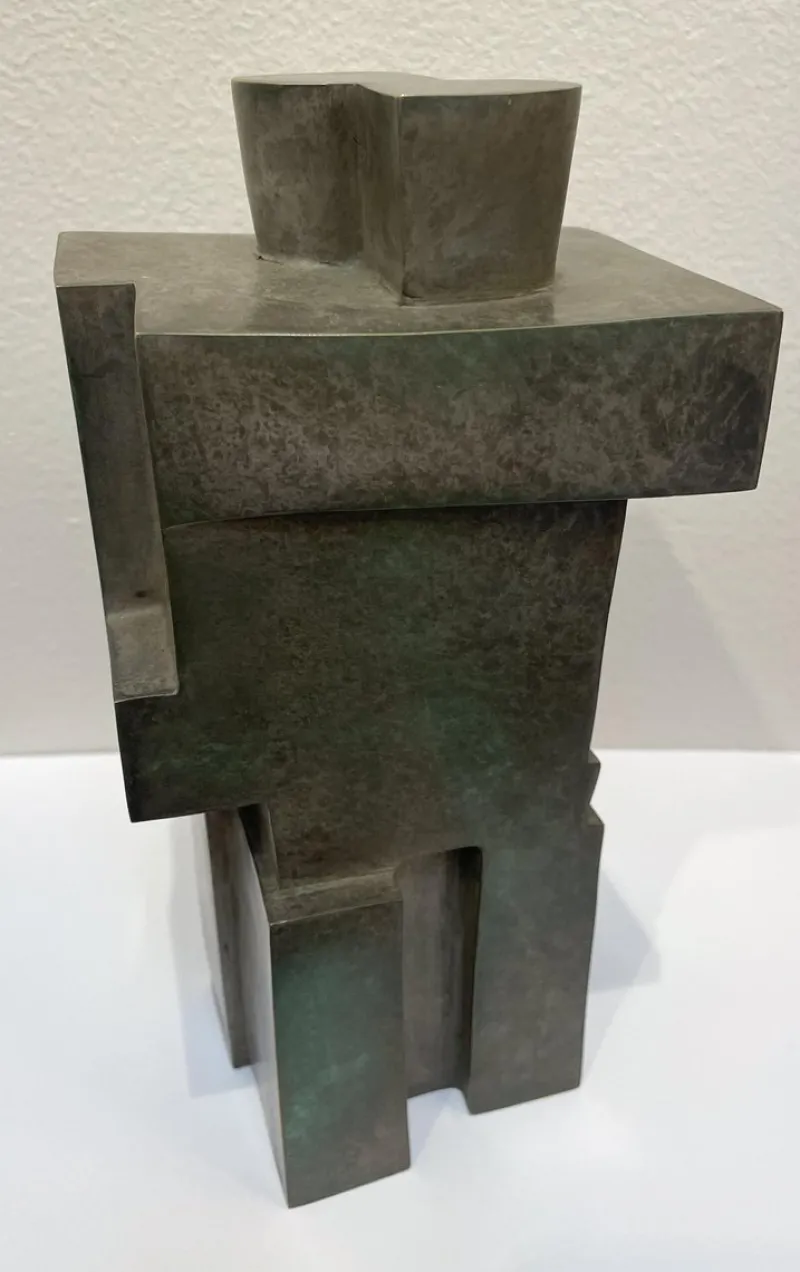 Pamono Cubist Bronze Sculpture The Twins by Willy Kessels, 1920s> Art Deco