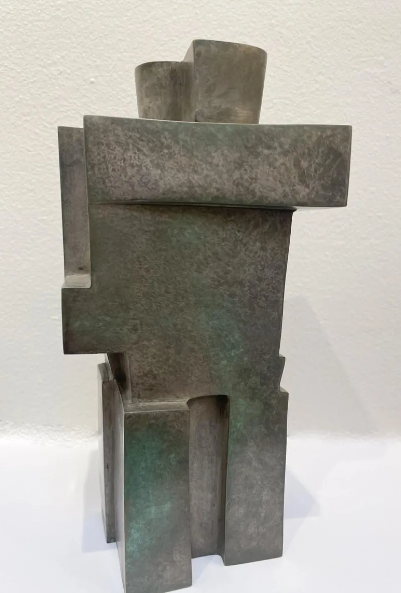 Pamono Cubist Bronze Sculpture The Twins by Willy Kessels, 1920s> Art Deco