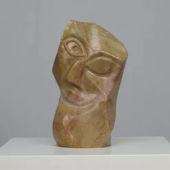 Pamono Cubist Head Sculpture, 2008, Marble> Sculpture