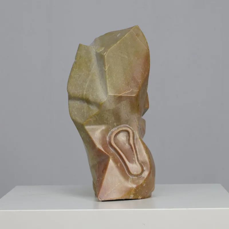 Pamono Cubist Head Sculpture, 2008, Marble> Sculpture