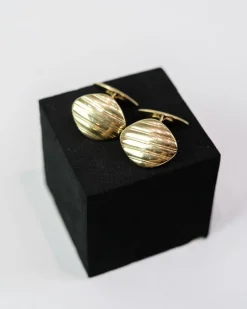 Outlet Pamono Cufflinks in 14 Carat Gold, Set of 2