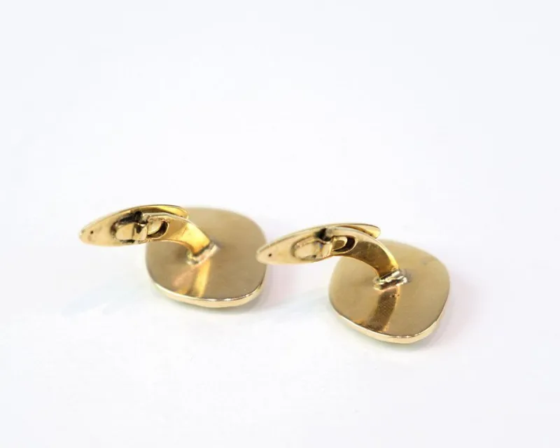 Outlet Pamono Cufflinks in 14 Carat Gold, Set of 2