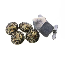 Pamono Cufflinks in Silver, Set of 4> Cufflinks