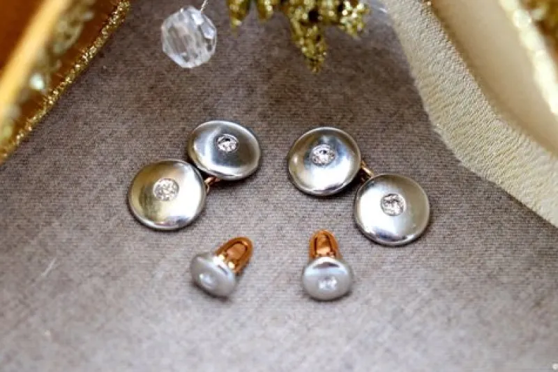 Pamono Cufflinks with Gold, Set of 2> Cufflinks