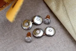 Pamono Cufflinks with Gold, Set of 2><noscript><img width=