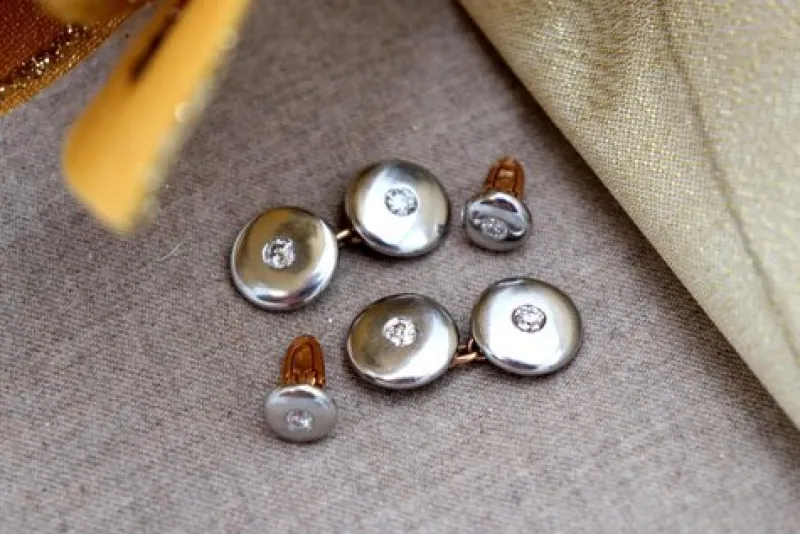 Pamono Cufflinks with Gold, Set of 2> Cufflinks