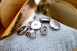 Pamono Cufflinks with Gold, Set of 2><noscript><img width=